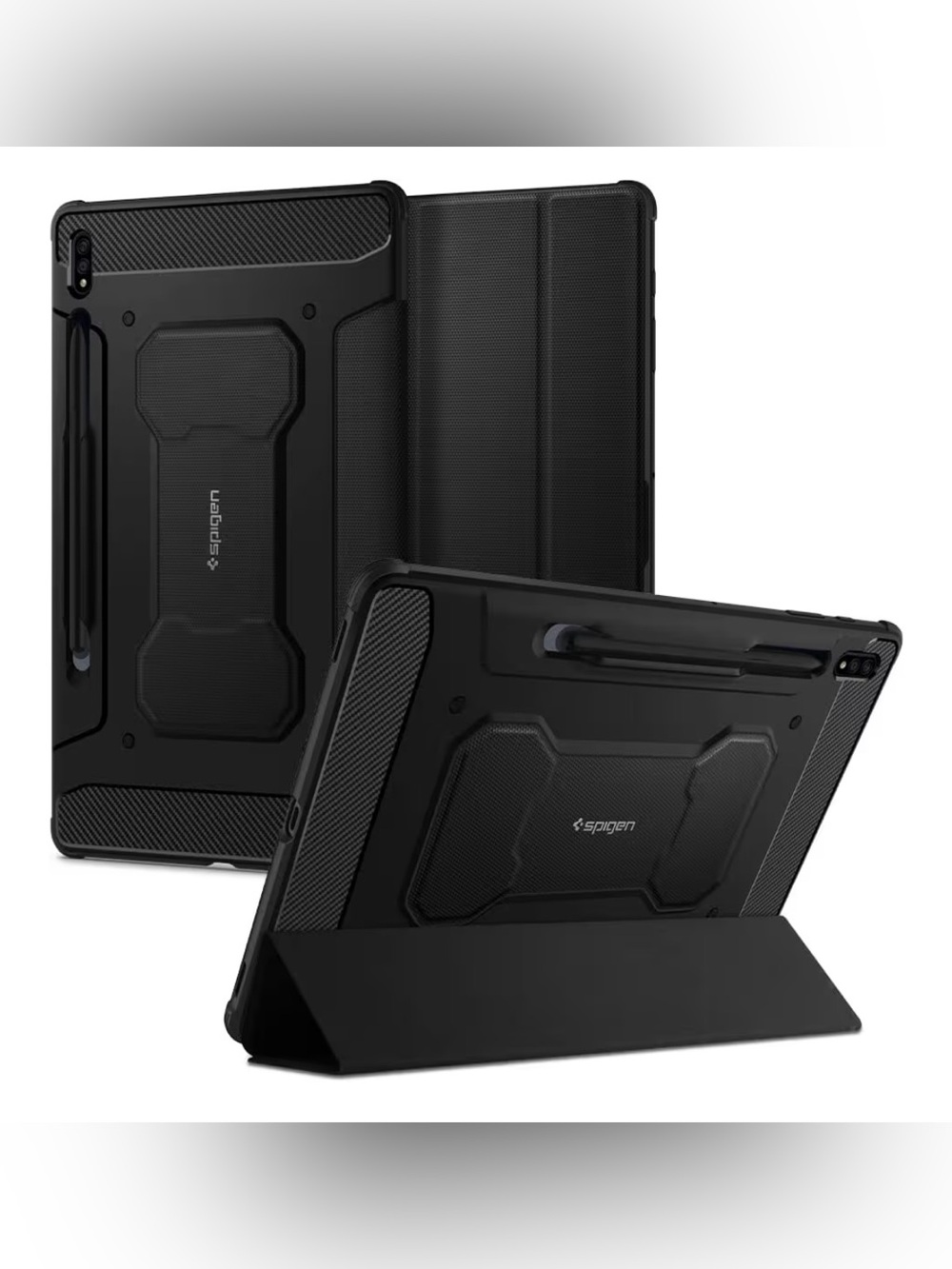 Spigen Rugged Armor Black Tablet Case for Samsung Galaxy Tablet 8+